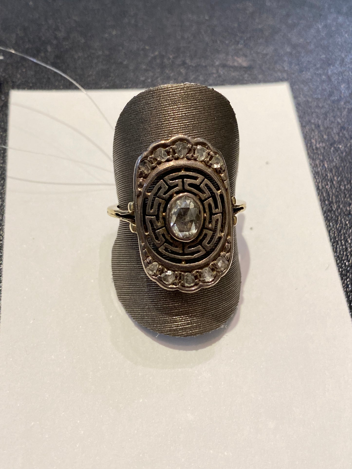 Bague ancienne diamants sur or 18 carats