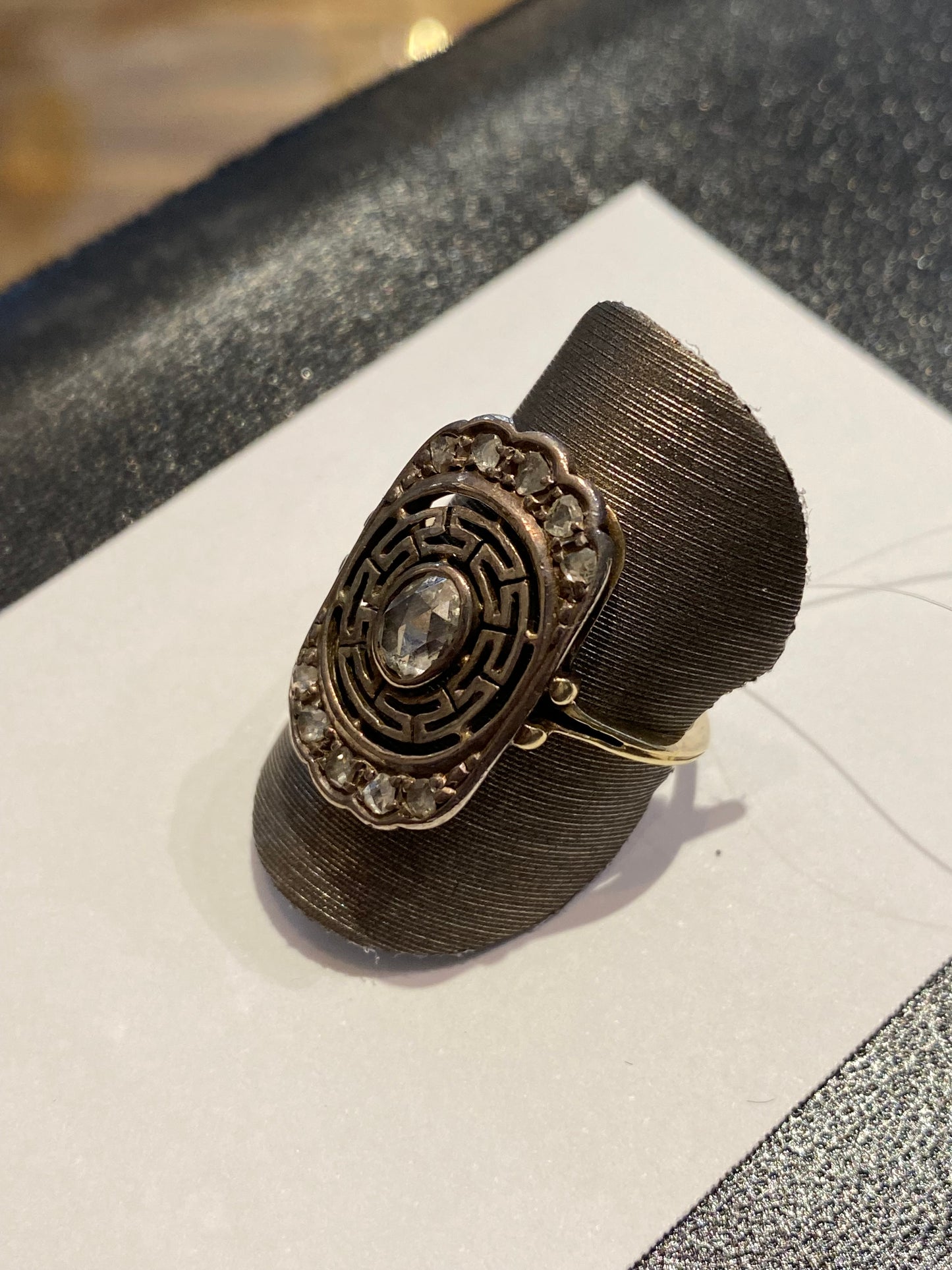 Bague ancienne diamants sur or 18 carats