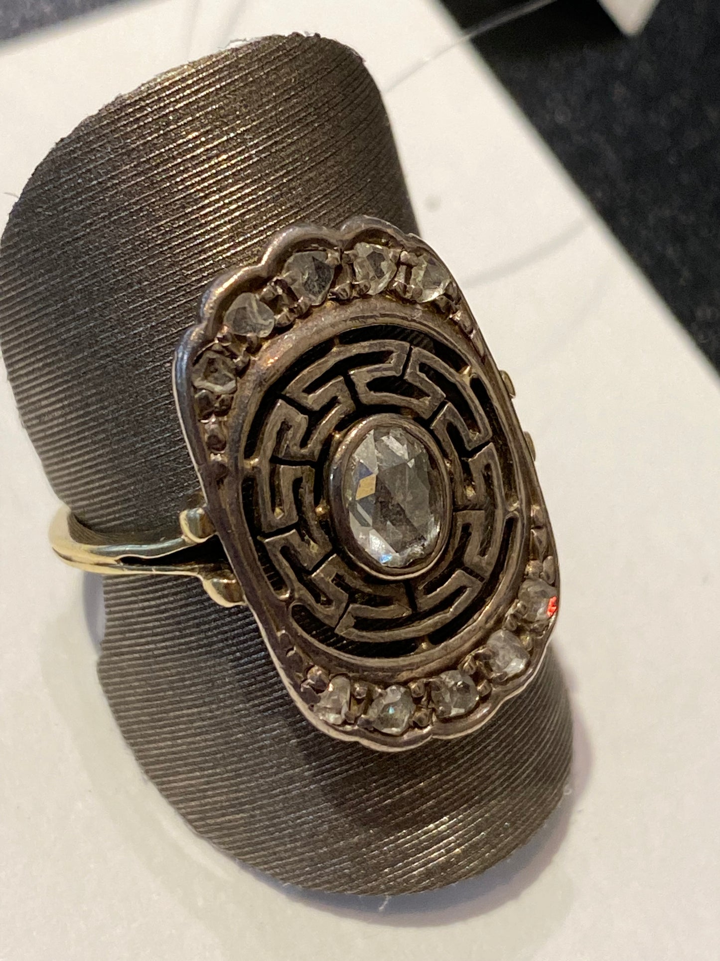 Bague ancienne diamants sur or 18 carats